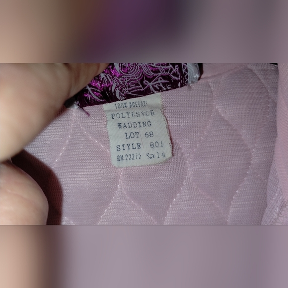 Vintage Leisure Life Pink Quilted Robe with Pockets - Picture 4 of 14